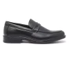 Faux Leather Loafer - Black