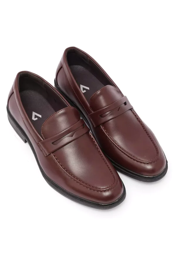 Faux Leather Loafer - Chocolate Brown