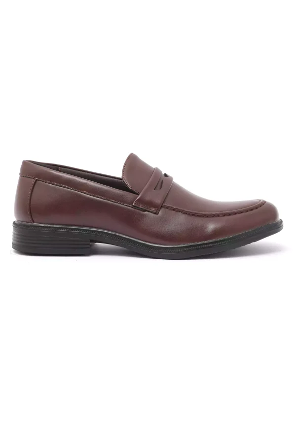 Faux Leather Loafer - Chocolate Brown