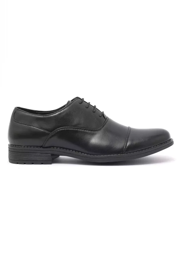 Classic Black Lace-Up Premium Leather Shoes