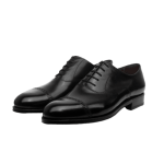 Classic Semi Brogue Oxford Shoes in Black