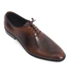 Laser-Cut Brown Brogue Shoes