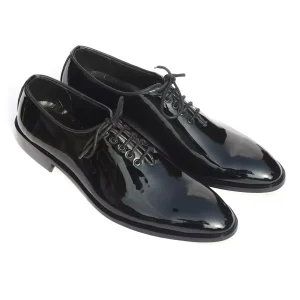 Premium Men's Black Patent Oxfords